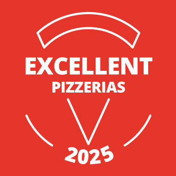 red badge Excellent Pizzerias 2025